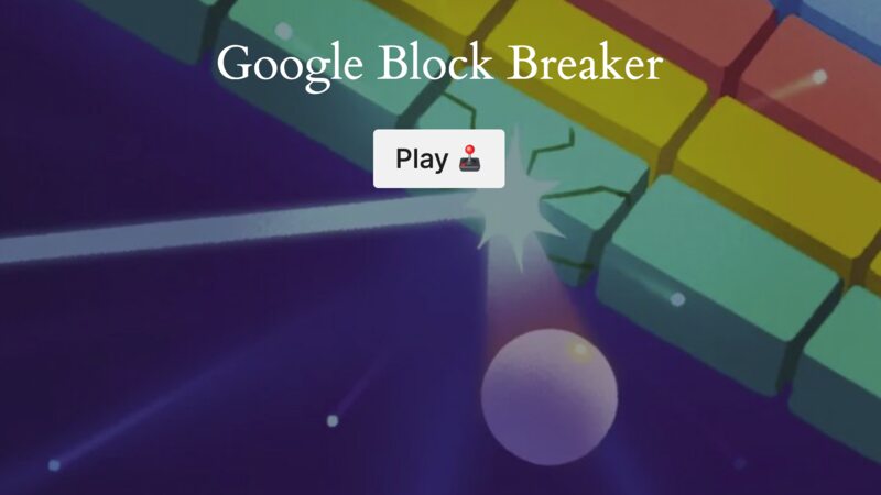 Google Block Breaker